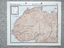 North West Africa: Physical & Strategic- 1941 Vintage WW2 Serial Map Service Map picture