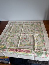 1940's-50's Vintage Washington State tablecloth 31