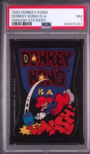 1982 DONKEY KONG STICKERS DONKEY KONG IS A SMASH PSA 7 picture