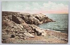 Salem, MA Man Cove Baker Island Shoreline Antique Postcard Hugh C. Leighton picture