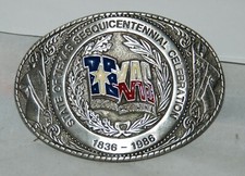 State Of Texas Sesquicentennial Celebration 1836-1986 Commemorative Belt Buckle picture