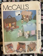 *VTG/OOP* McCall's 8346 sewing pattern, UNCUT/FF miniature house, furniture etc. picture