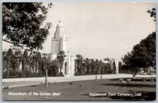 Inglewood California 1950s RPPC Real Photo Postcard Mausoleum Golden West picture