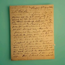 1839 Lawrence W Berry ALS to Lawrence Washington Fredericksburg VA Farmers Bank picture