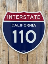 Authentic Reflective California Interstate 110 Los Angeles Sign 24