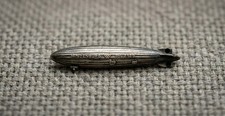 Vintage 800 Silver LZ 129 Hindenburg Airship Pin Brooch - German History 1936 picture