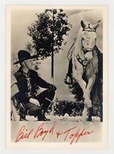 Bill Boyd & Topper 1938 Signed 5x7 Hopalong Cassidy Actor Photo Portrait J14227 picture