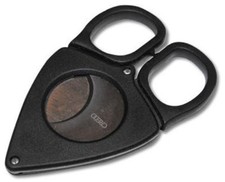 Black Credo Stainless Steel Double Blade 70 Ring Gauge Cigar Cutter Scissor 2401 picture