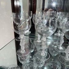 Vintage Bayel Bacchante Frosted Stem Glassware - Water Goblet (Select Quantity) picture