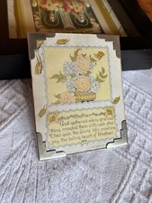 Antique Vintage Buzzo Motto Card Mother Poem 1930s Metal Corners picture