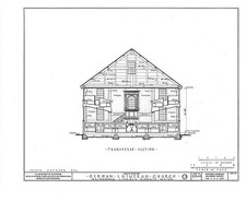 Photo:Waldoboro Maine 1930s German Lutheran Church Transverse Section HABS picture