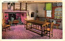 Vintage Postcard- MARTHA WASHINGTON'S KITCHEN, MOUNT VERNON, VA. picture