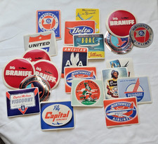 Vintage Airline Sticker Lot Of 21-1950s, Wheaties, Braniff, Eastern, National picture