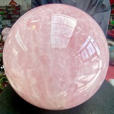 57.74LB Large Natural Crystal Pink Rose Chakra Quartz Sphere healing ball Specim picture