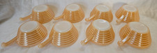Fire King 1960 Oven Ware Peach Lustre Beehive Soup Bowl Handle Orange MCM Luster picture