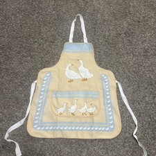 Vintage Cottage Core Grandma Core Geese Terry Cloth Bib Apron picture