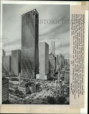 1981 Press Photo Ground Broken For 63-Story Tower & Office Buildings - nef41608 picture