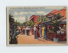Postcard A Touch of Old Mexico Olvera Street Los Angeles California USA picture