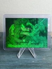 1993 Skybox Marvel Universe Spider-Man vs Venom 3-D Hologram Green picture
