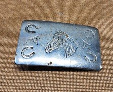 Chambers Belt Company Horse Head and Horse Shoes Belt Buckle picture