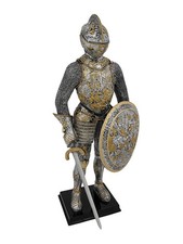 Veronese Design Medieval French Knight in Armor Statue Figure Armour, Silver picture