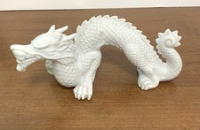 Vtg Otagiri White Porcelain Dragon Figure 8