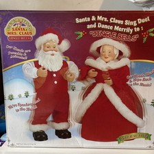 RARE Vtg Rock-A-Long SANTA & MRS. CLAUS Interactive Sing/Dance Motion Sensor... picture