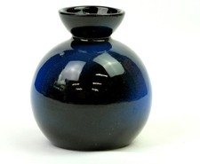 Howard Pierce Cali Pottery Experimental Glaze Blue Black 4 1/4