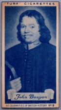 1951 Turf Celebrities of British History - John Bunyan #9 Pilgrim's Progress picture