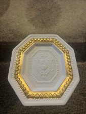 Vintage Mottahedeh Stoneware Crested Plaque Italy Coat of Arms Biscuit Hand Pain picture