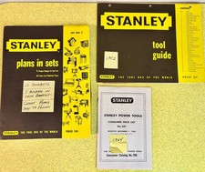 Vtg Stanley Tools Booklet Lot 1950s 1960s Tool Guide Woodworking Plans Catalog picture