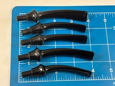 Judd's Lot of 5 Excellent Never Used Black Bent Lucite Pipe Stems picture