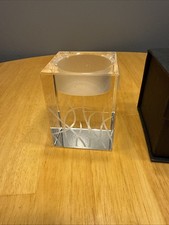 Oleg Cassini Pure Crystal Votive Candle Holder w/ Box, Excellent Condition picture
