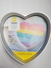 Wilton Decorative Preferred 12-Inch Heart Shaped Love Cake Baking Mold Alu Pan picture