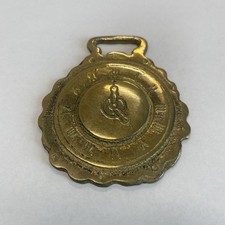 Vtg Brass Clock Face Horse Medallion - Antique Roman Numeral Harness Tack Decor picture