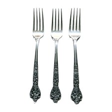 3 Vtg Versailles Forks MSI Japan Stainless Flatware Fancy 6½