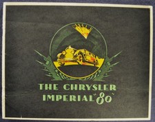 1928 Chrysler Imperial 80 Catalog Roadster Town Sedan Limo Original 28 picture