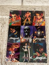 1996 Vtg 90s SoulBlade PS1 NAMCO UN-CUT Promo Trading Cards Sheet Retro Gaming picture
