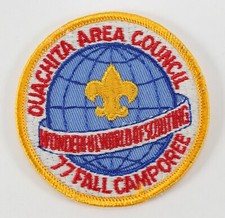 Vintage 1977 Ouachita Area Council Fall Camporee Insignia Boy Scouts BSA Patch picture