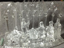 Vintage Clear Acrylic Nativity Set –7 Piece Lucite Style Christmas Display picture