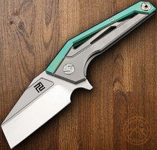 Artisan Ravine Framelock Folding Knife 3 Bohler M390 Steel Blade Titanium Handle picture