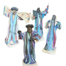 4 Nathany Natani YIGAL Bezalel Art Statue Figurines Brass Rubber Clay Jewish picture