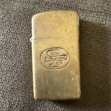 Zippo NFL San Francisco 49ers Forty Niners Brass Tone Collectible Lighter picture