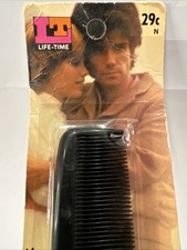 NEW Vintage Pocket Comb Black 5 1/2”Unbreakable No 220 Lifetime Brand USA picture