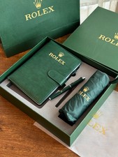 Rolex Classic Green Ballpoint Pen Umbrella Notebook Set Luxury With Box picture