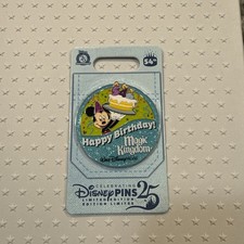 2025 Disney Parks Magic Kingdom Happy 54th Birthday Button Pin Limited Edition picture