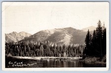 RPPC Montana Ovando South Fork Horseback Riders Real Photo c1944 Postcard picture
