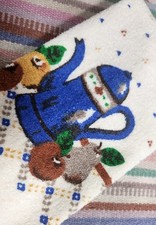 Vintage Blue Teapot Design Kitchen Hand Towels Dundee USA Thick Terrycloth NEW picture