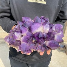 15.7lb Large Natural Amethyst geode quartz crystal cluster specimen Healing picture