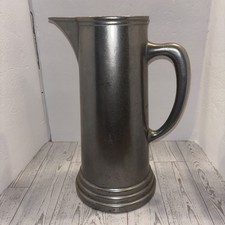 Vtg Wilton 12” Pewter Stein Tankard Mug Style Pitcher Plough Tavern W/Ice Guard picture